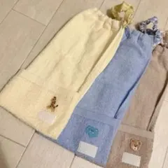 おりこうエプロン 食べこぼし ポケット付き 動物 3枚 男の子 エプロン