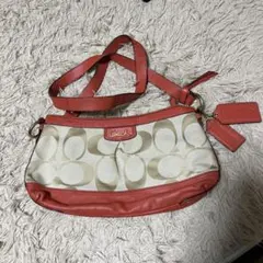 Coach ショルダーバッグ ベージュ/オレンジ