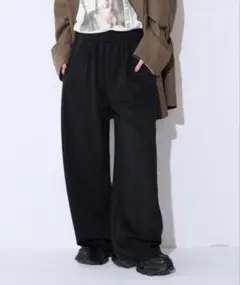 jeanasis(ジーナシス)❤︎【接触冷感】スウェットコクーンタックパンツ❤︎黒
