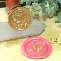 ◆煌めく蝶 25mm ＊* シーリングスタンプ ヘッドのみ
