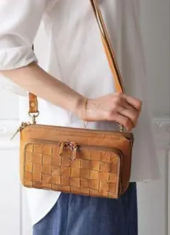 美品✾ズッケロフィラートお財布ショルダーバッグ　メッシュ　ダブルファスナー