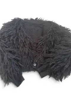 SNIDEL ボリュームフリンジカーディガン　黒