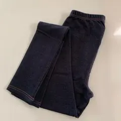 デニム風 レギンス スパッツ 12分丈 丈長め