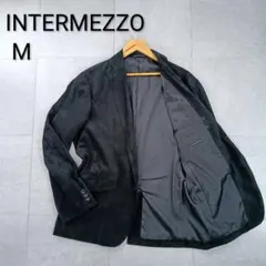 【美品】INTERMEZZO ベロア ジャケット ブラック 総裏 M 起毛