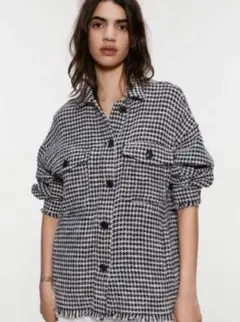 【最終価格】※削除予定 ZARA 千鳥格子チェック シャツ ツイード ジャケット