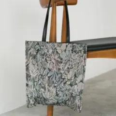 LOWRYS FARM ジャガードトートバッグ 958288 チャコールグレー