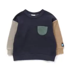 FOKIDS トレーナー　サガラ刺繍アップリケトレーナー　ドーナツ
