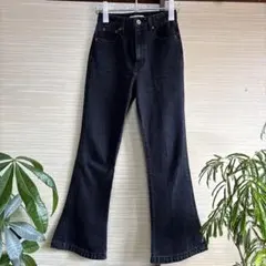 MOUSSY ブラック ブーツカットデニム