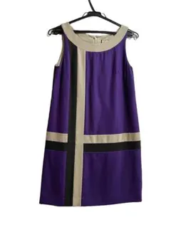 Diagramノースリーブ幾何学模様ワンピース【サイズ36】