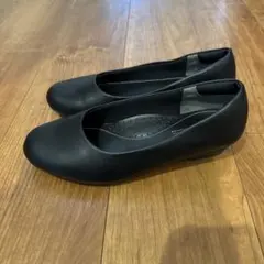【25.0cm】NUOVO ブラック フラットシューズ
