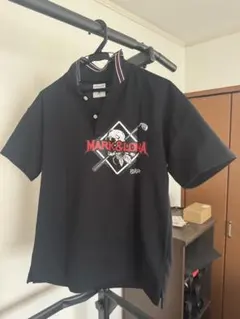 MARK&LONA☆50サイズ☆ロゴ総柄ポロシャツ☆ブラック - メルカリ