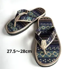 ★新品★メンズサンダル　44B 草履　浴衣　エスニック　アジアン 和柄　和物のサムネイル