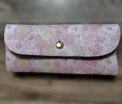 値下げしました‼️ハンドメイド長財布 花柄 おまけ巾着付き
