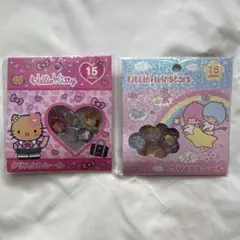 サンリオ　クリスタルシール　キティ　リトルツインスターズ