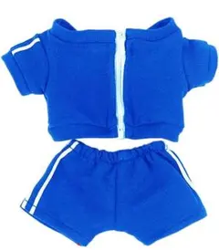 ぬいぐるみ用 着せ替え服 ジャージ 青 ぬい