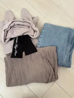 mezzo piano ウサギ耳フードパーカーS 他パンツ2点 コムサ GU