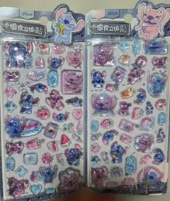 スティッチ ボンボンドロップシール 2シートセット