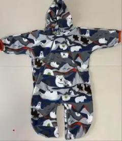 土日限定価格 Patagonia シロクマ柄 フリースロンパース 6M