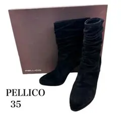 PELLICO ペリーコ ショートブーツ ブラック スウェード 35