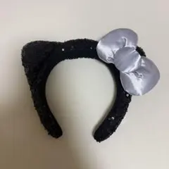 猫耳カチューシャ シルバーリボン付き