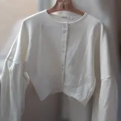 【最終価格】MOUSSY クロップド長袖トップス スウェット カーディガン