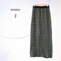 neuna ヌナ／ジャガード ニット タイトスカート ロング丈のサムネイル