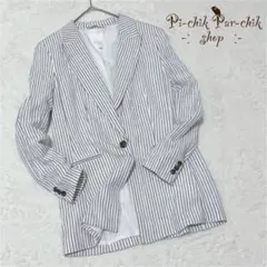 【H＆M】ジャケット　ストライプ　レディース　オフィス　カジュアル