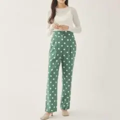 新品未使用 UNITED ARROWS ドット テーパード パンツ