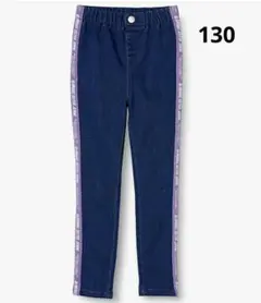 【SISTER JENNI】ネイビー デニム風ウルトラストレッチパンツ130cm