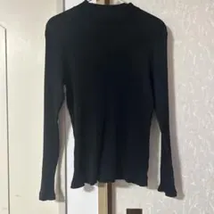 値下げ⬇️ UNIQLO ブラック リブ長袖Tシャツ XL