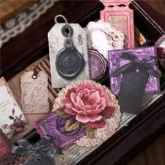 【106】シール ステッカー ヴィンテージ 6種 コラージュ 海外 まとめ売り