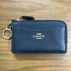 COACH レザー カードケース　コインケース　フラグメントケース　ブラック