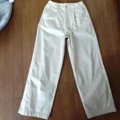 無印良品　ムラ糸チノタックワイドパンツ　Ｓ