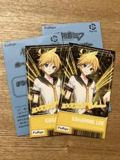 108 初音ミク　フリューくじ　チケット風ステッカー　ぬーどるストッパー