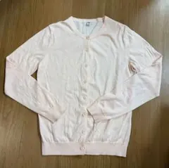 ユニクロ　ピンク　長袖カーディガン