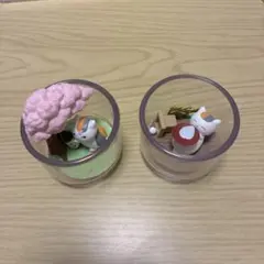 夏目友人帳　ガシャポン　ニャンコ先生　四季折々てらりうむ　春　秋　セット売り