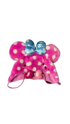 ミニーファンキャップ ピンク 水玉模様