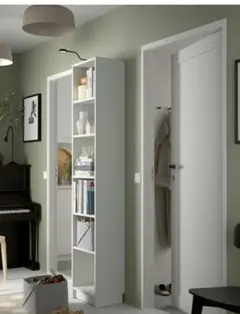 IKEA イケアホワイト棚 BERGIG ベリグ ブックディスプレイ 収納付き