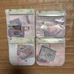 プリキュア　一番くじ　H賞　ジッパーバッグ＆ステッカー　4種　セミコンプ