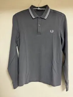 FRED PERRY グレー 長袖ポロシャツ S