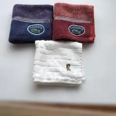 LACOSTE タオルハンカチ 3枚セット