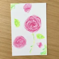子供が描いた絵　手描きイラスト　アート　ポストカード