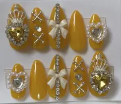 ネイルチップ 黄色 量産型 地雷系