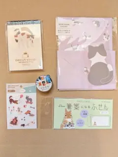 猫モチーフ 文房具セット 5点セット