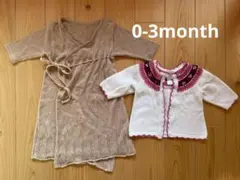 GYMBOREE ベビーカーディガン　フーセンウサギ　ガウン2枚セットまとめ売り