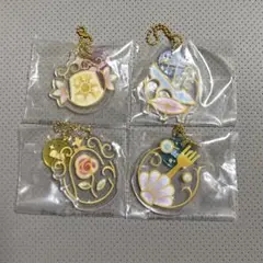 ディズニー　一番くじ　プリンセス　チャーム　4点セット