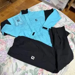 美品/上下セット収納袋付/サイズM/FJ FootJoy防水撥水レインウエアー