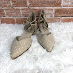 【美品】Le Talon ポインテッドリボンセパレートフラット 22