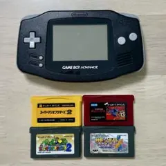 ゲームボーイアドバンス 本体黒(ジャンク品)ゲーム4本セット