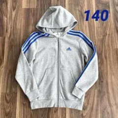 adidas アディダス 裏起毛 パーカー 140 キッズ